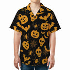 Black White Tropical Sailboat Palm Tree Seamless Hawaiian Shirt Minimal Look