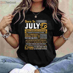 Born in July Cancer Zodiac Birthday T-Shirt _ July Birthday Gift Shirt