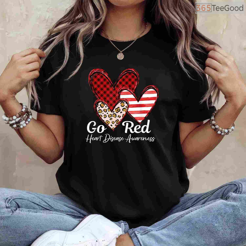 CHD Awareness February Shirt – Go Red Heart Disease Women's Tee