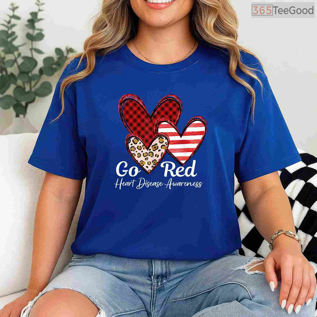 CHD Awareness February Shirt – Go Red Heart Disease Women's Tee