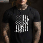 Camo Bowhunting T-Shirt, Professional Archery Lover and Bowman Graphic Apparel