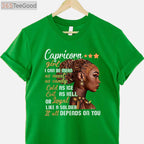 Capricorn Girl Birthday Tee and T-Shirt, December or January Zodiac Gift T-Shirt for Women Adults