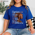 Capricorn Girl Birthday Tee and T-Shirt, December or January Zodiac Gift T-Shirt for Women Adults