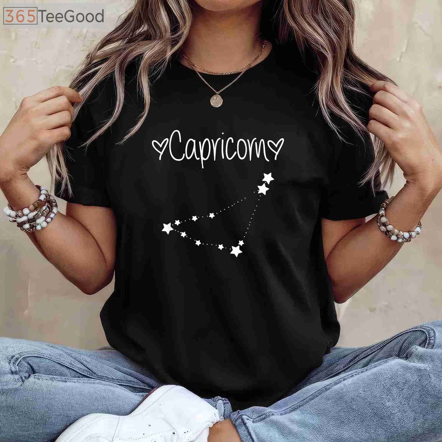 Capricorn Zodiac Horoscope Tee and T-Shirt, December January Birthday Astrology T-Shirt for Men and Women