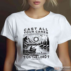 Cast Your Cares on the Lord Christian Fishing Shirt - Religious Angler Gift for Men