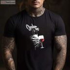 Cat Drinking Wine T-Shirt - Cute Red Wine Lover Gift for Cat Moms