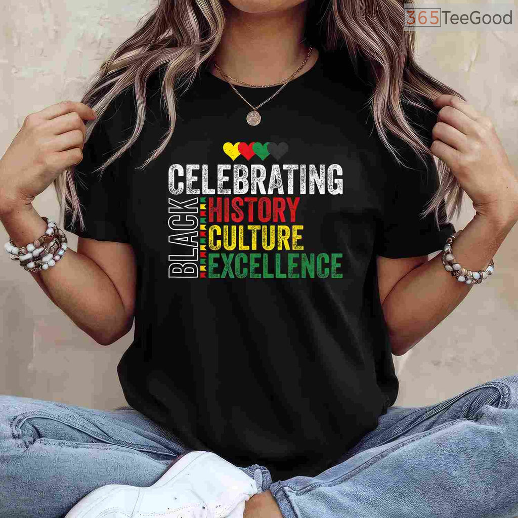 Celebrating Black History Month Afro T-Shirt African Culture Family Reunion Pride Shirt