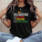 Celebrating Black History Month Afro T-Shirt African Culture Family Reunion Pride Shirt