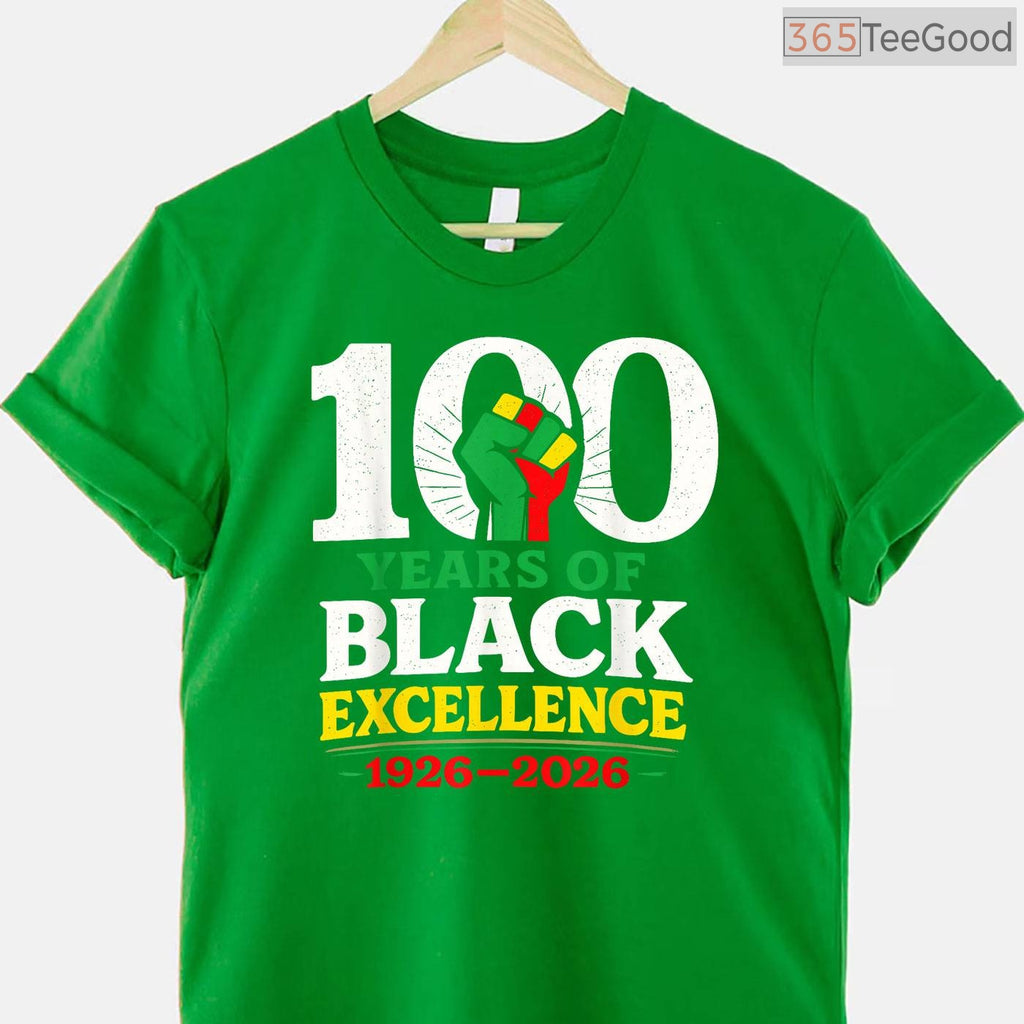 Celebrating 100 Years of Black Excellence T-Shirt Centennial Black History Month Shirt