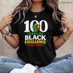 Celebrating 100 Years of Black Excellence T-Shirt Centennial Black History Month Shirt
