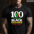 Celebrating 100 Years of Black Excellence T-Shirt Centennial Black History Month Shirt
