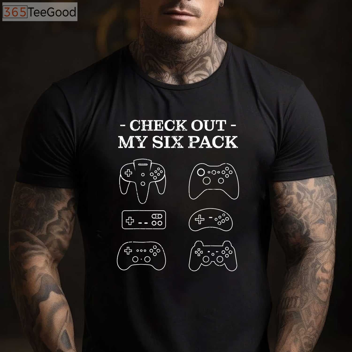 Check Out My Six Pack Gamer T-Shirt - Funny Video Game Humor Gift