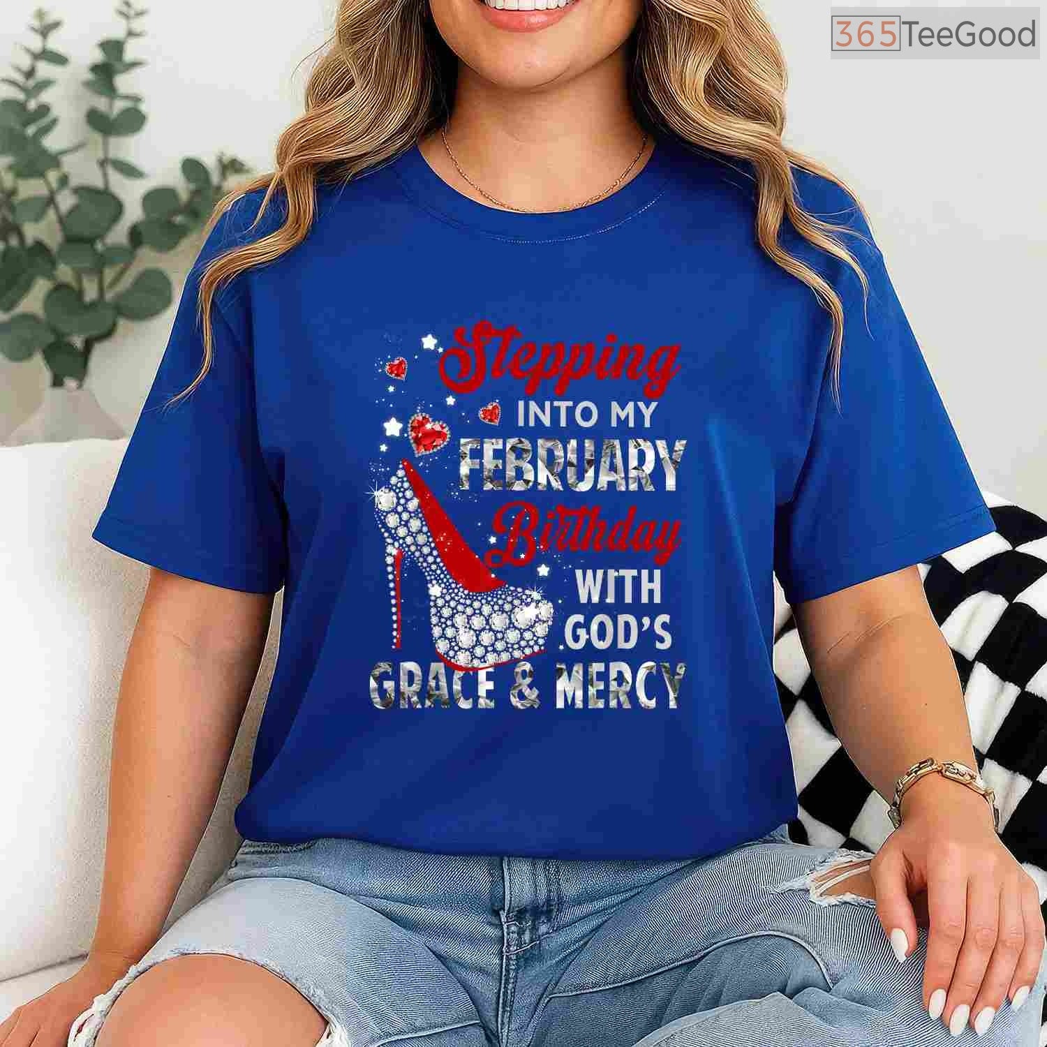 Christian February Birthday Shirt – Stepping Into My Month With God's Grace
