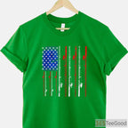 Classic American Flag Fishing Performance Tee - Patriotic Angler Apparel