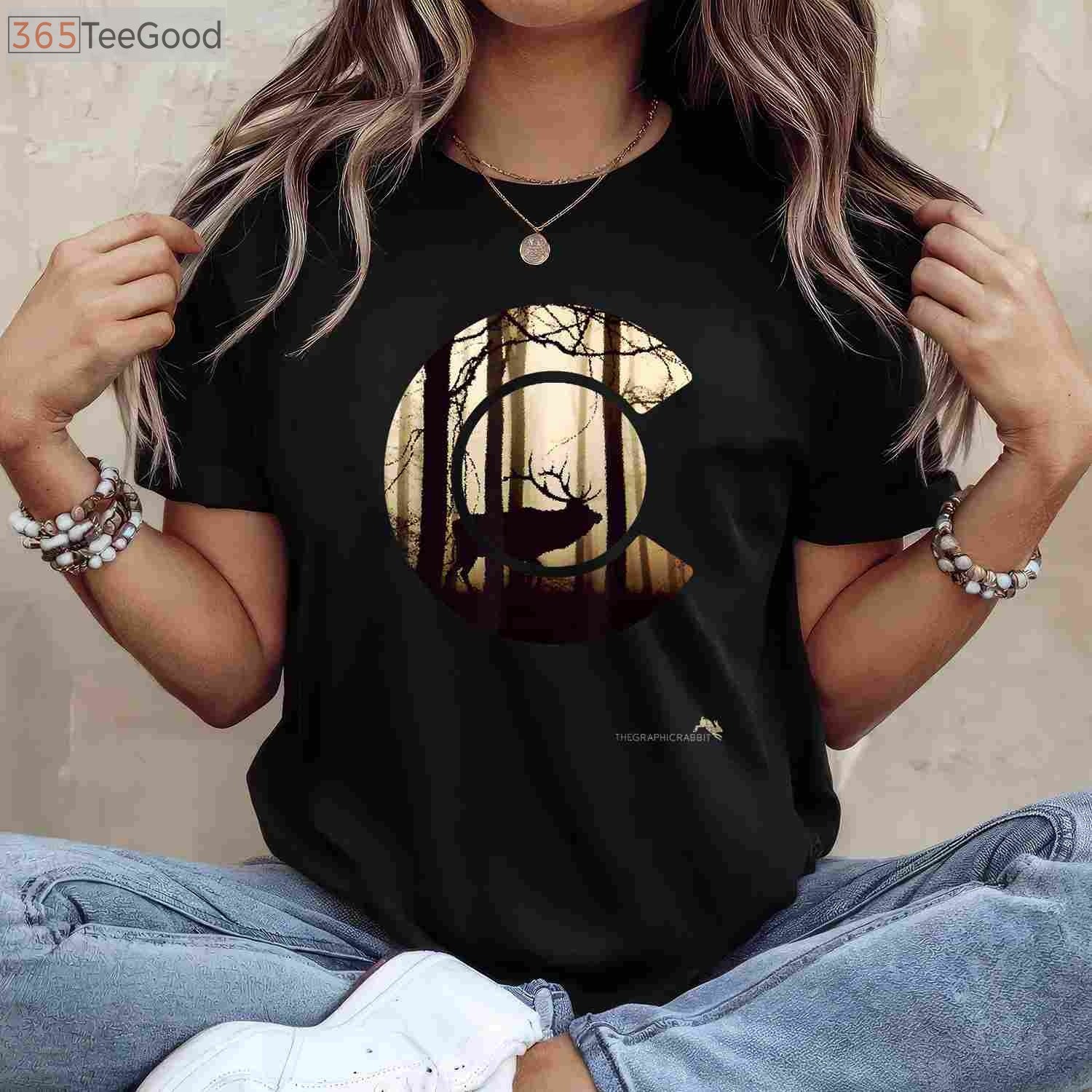 Colorado Flag Elk Hunting Shirt, Rocky Mountain Outdoor Hunter Graphic Tee