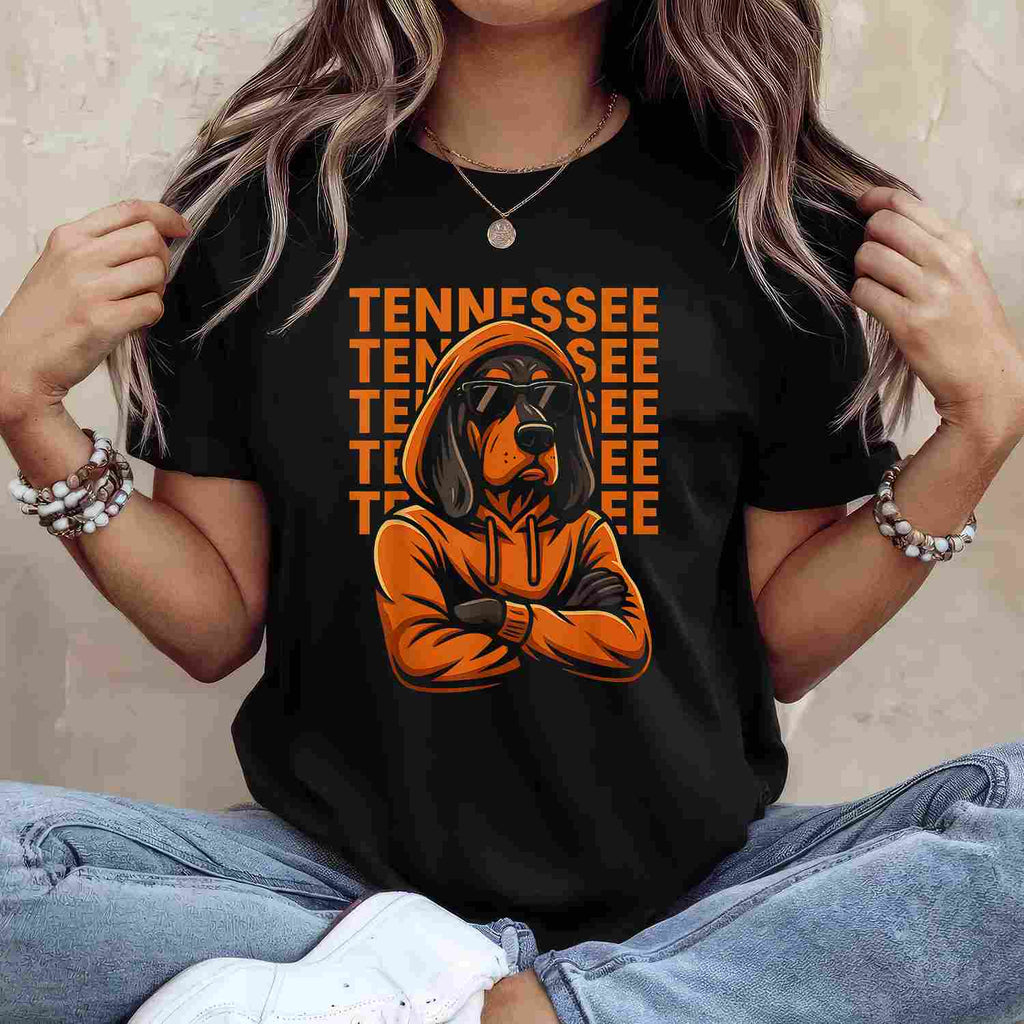 Cool Tennessee Coonhound Dog Lover Tee Southern Style T-Shirt for Adults Unisex