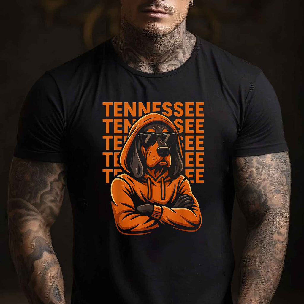 Cool Tennessee Coonhound Dog Lover Tee Southern Style T-Shirt for Adults Unisex
