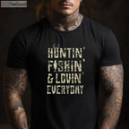 Country Music Lifestyle Hunting and Fishing Shirt, Loving Every Day Camo Tee