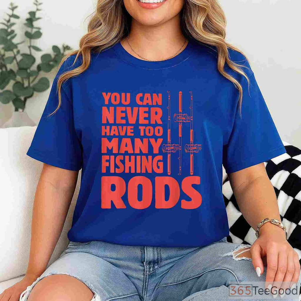 Creative Fishing Rod Graphic Design Shirt - Unique Outfit for Passionate Fishing Lovers