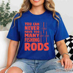 Creative Fishing Rod Graphic Design Shirt - Unique Outfit for Passionate Fishing Lovers
