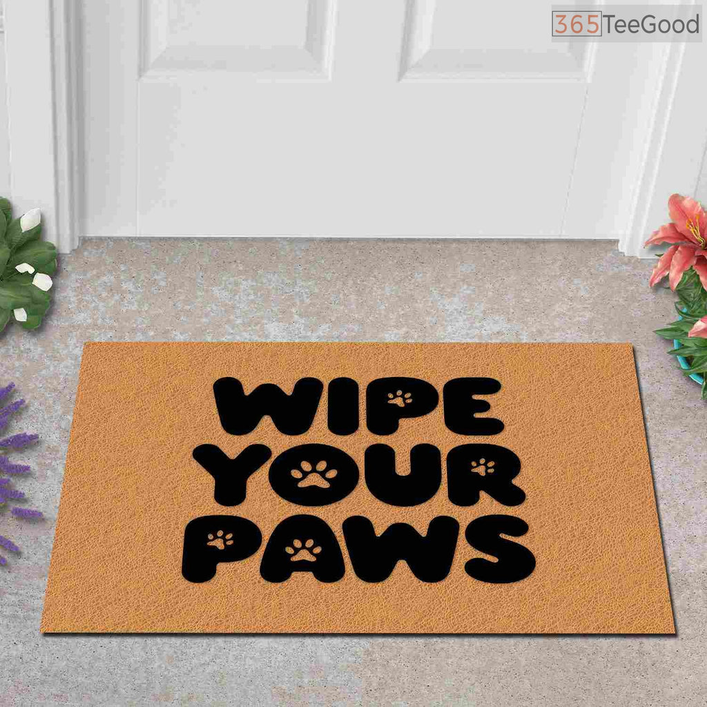 Custom Pet Welcome Doormat Funny Wipe Your Paws - High-Quality Porch Rug for Home Decor