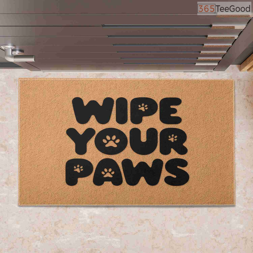 Custom Pet Welcome Doormat Funny Wipe Your Paws - High-Quality Porch Rug for Home Decor