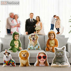 Custom Shape Pillow Case – Personalized Photo Face Pillow Funny Cutout Cushion Gift