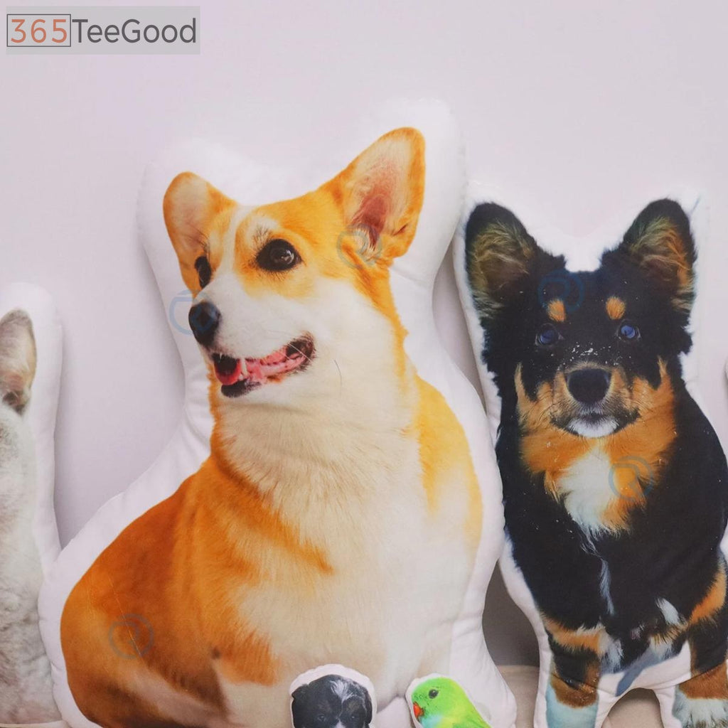 Custom Shape Pillow Case – Personalized Pet Pillow from Photo Dog Cat Shaped Cushion