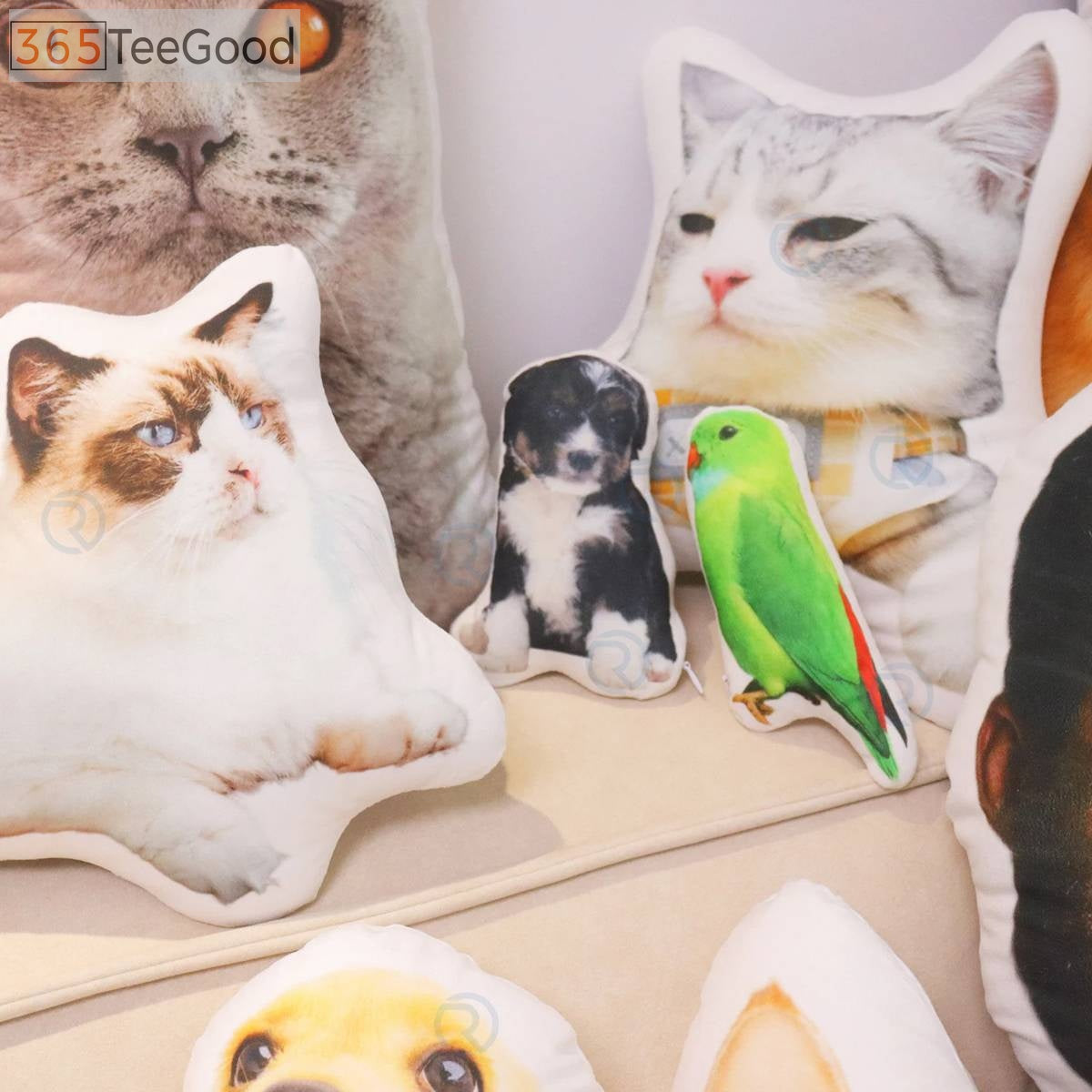 Custom Shape Pillow Case – Personalized Pet Pillow from Photo Dog Cat Shaped Cushion