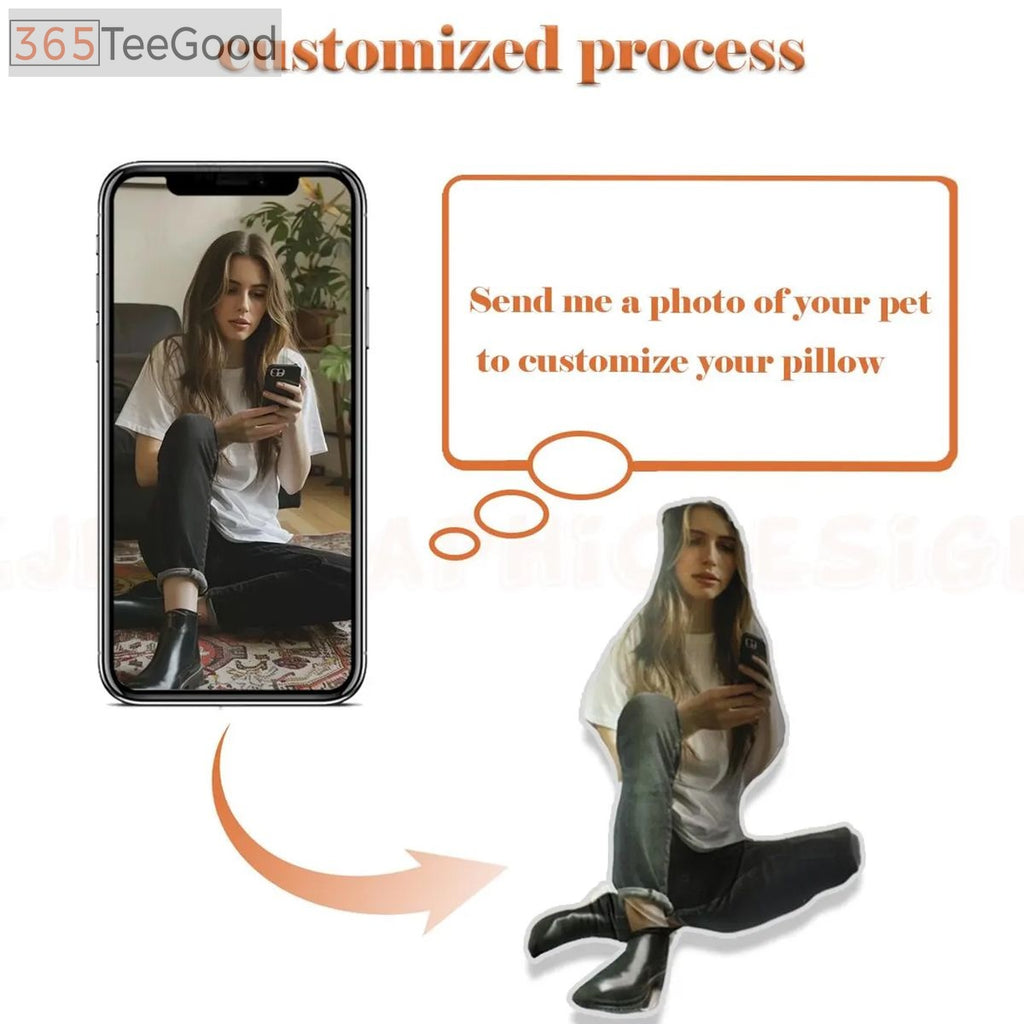 Custom Shape Pillow Case – Personalized Ugly Cat Pillow from Photo Funny Body Pillow Gift