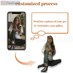 Custom Shape Pillow Case – Personalized Ugly Cat Pillow from Photo Funny Body Pillow Gift