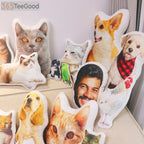 Custom Shape Pillow Case – Personalized Pet Pillow from Photo Dog Cat Shaped Cushion