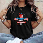 Cute Happy Presidents Day T-Shirt American Patriots Boys Kids School History Event Shirt