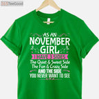 Cute November Queen Birthday T-Shirt - Royal Born in November Party Outfit