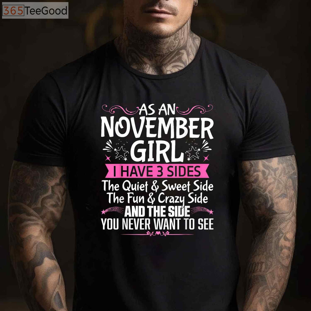 Cute November Queen Birthday T-Shirt - Royal Born in November Party Outfit