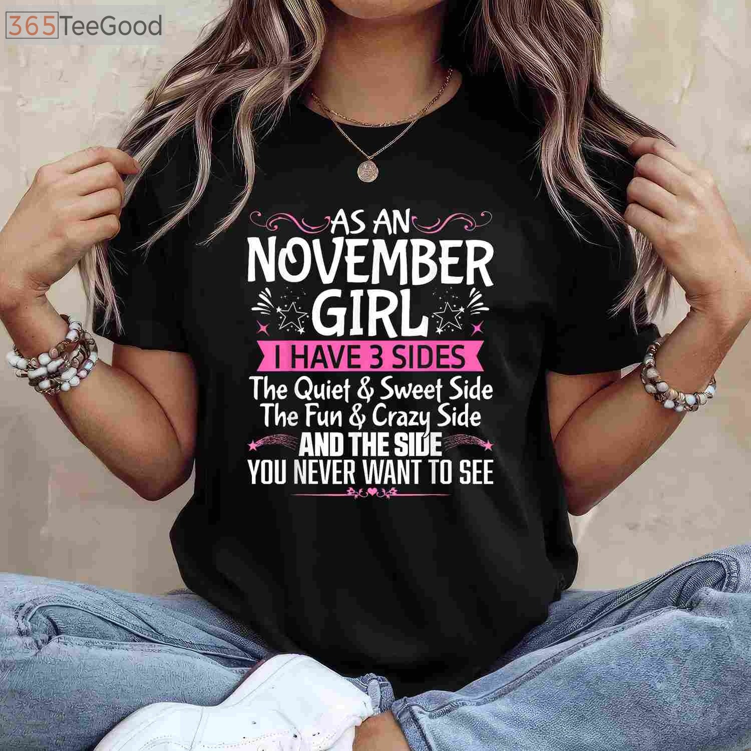 Cute November Queen Birthday T-Shirt - Royal Born in November Party Outfit