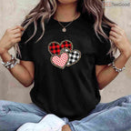 Cute Valentines Day Love Heart Graphic T-Shirt, Romantic Pastel Aesthetic Shirt for Women & Girls