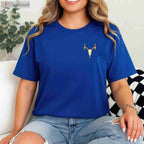 Deer Skull Pocket Style Hunting Graphic Tee, Elk Buck Hunter Apparel for All