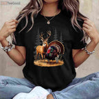 Deer and Turkey Hunting Hobby Shirt, Multi-Season Wildlife Hunter Graphic Tee