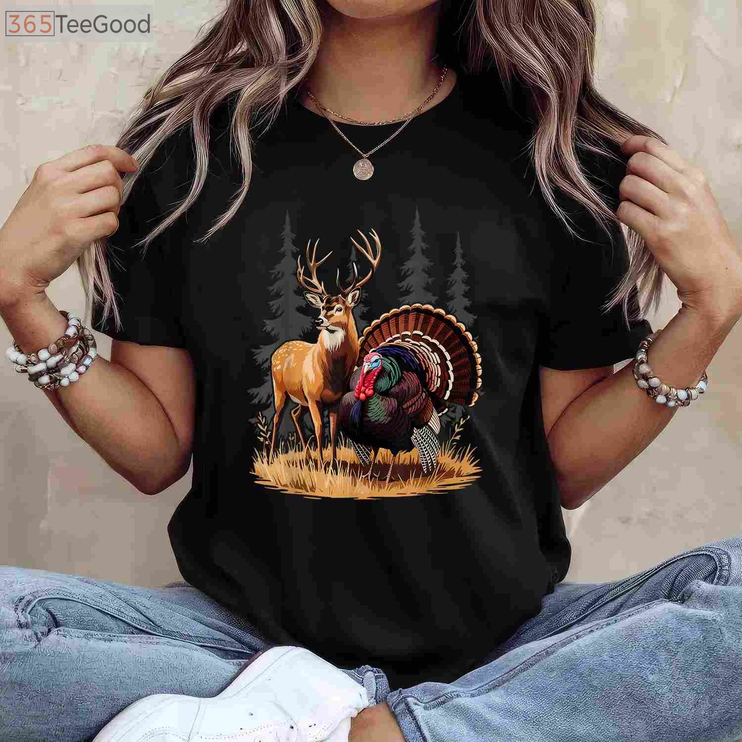 Deer and Turkey Hunting Hobby Shirt, Multi-Season Wildlife Hunter Graphic Tee