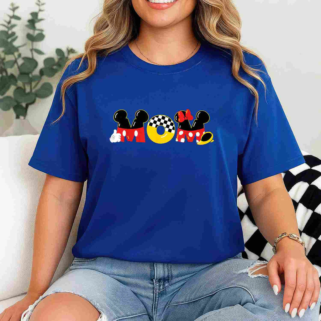 Disney Mickey Mouse Minnie Mouse Mom Mother’s Day T-Shirt Tee for Women Unisex Adults