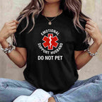 Do Not Pet Emotional Support Husband Funny T-Shirt Tee Sarcastic Husband Humor Gift