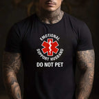 Do Not Pet Emotional Support Husband Funny T-Shirt Tee Sarcastic Husband Humor Gift