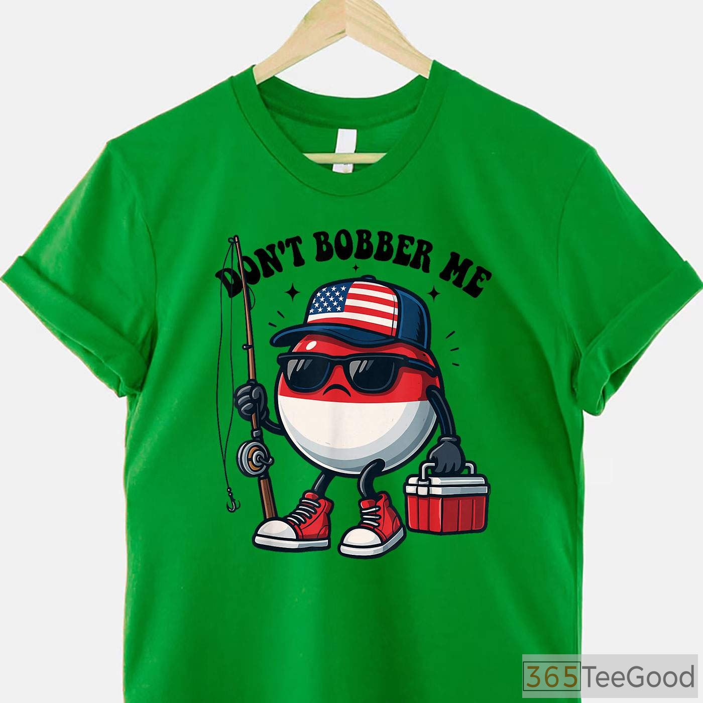 Don't Bobber Me Patriotic Fishing Shirt - Funny USA Flag Youth Angler Tee