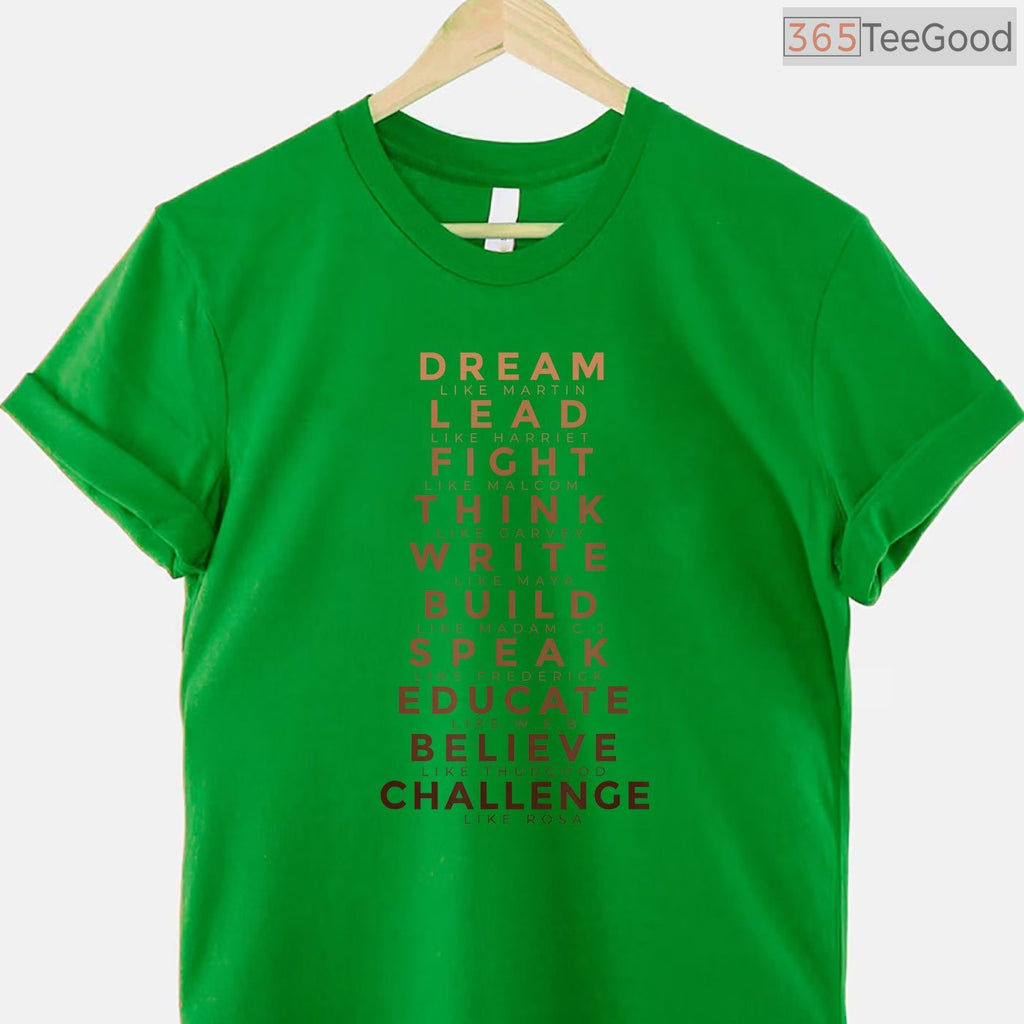 Dream Like Martin Lead Like Harriet T-Shirt Black History Month Civil Rights Leaders Shirt