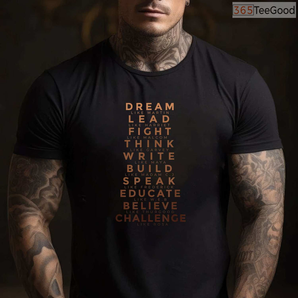 Dream Like Martin Lead Like Harriet T-Shirt Black History Month Civil Rights Leaders Shirt
