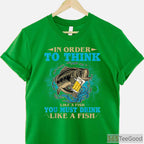 Drink Like a Fish Funny Fishing Shirt, Sarcastic Alcohol & Angling Hobbyist Tee