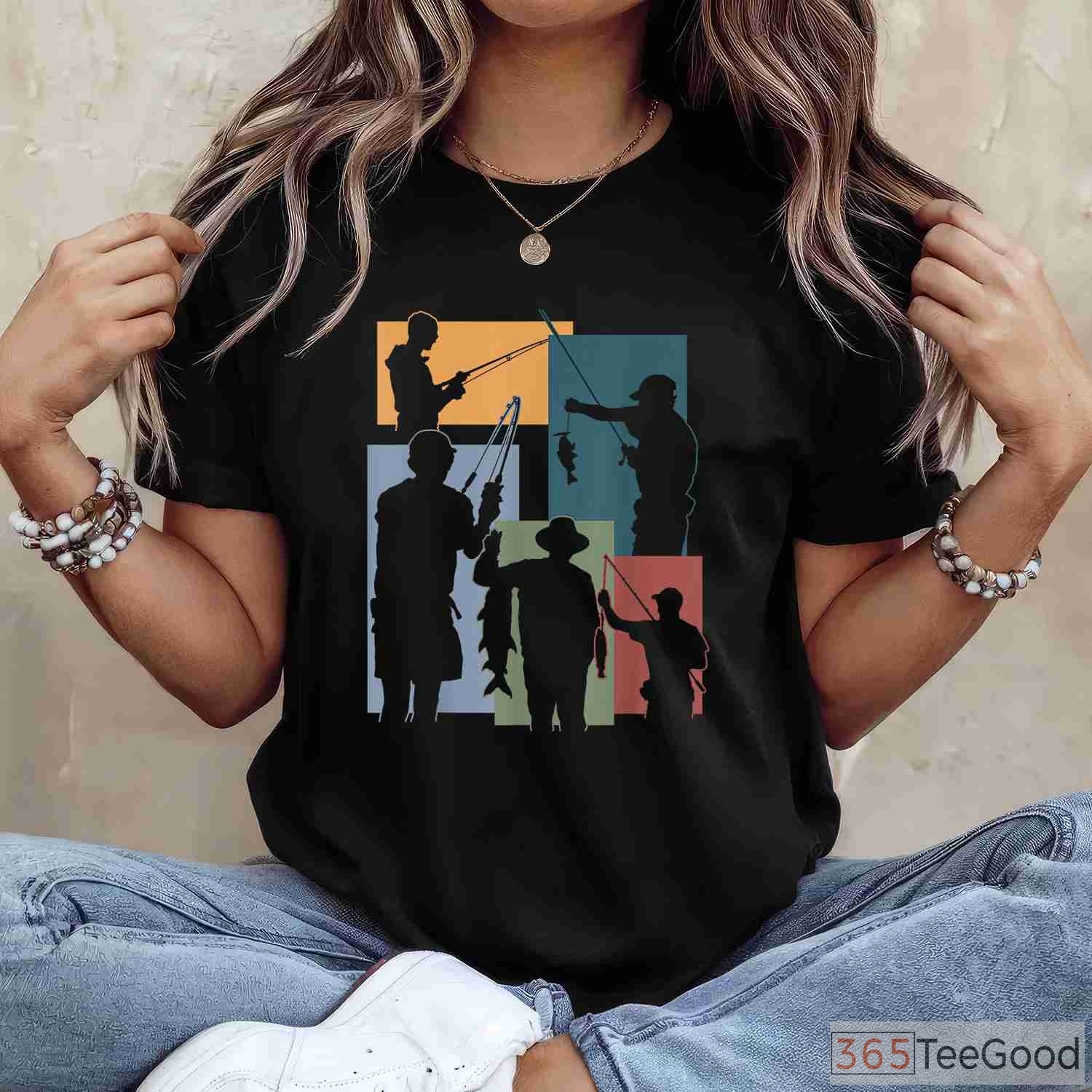 Eat Sleep Fish Repeat Fishing Shirt, Essential Fisherman Hobbyist Outfit for Men