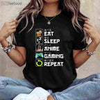 Eat Sleep Anime Gaming Repeat T-Shirt - Kawaii Otaku Manga Apparel