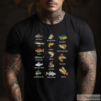 Educational Freshwater Fish Species Chart Fishing Shirt - Scientific Angler Guide Tee